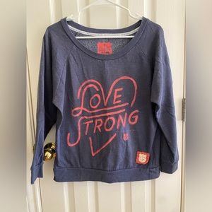 For KING & Country band Merch Love strong navy and red sweatshirt